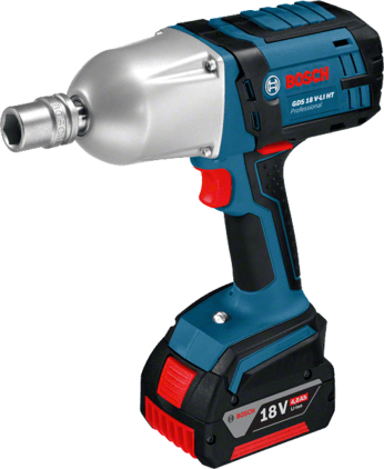 شنيور بوش فك و ربط لقم 1/2 بوصه بطارية 18 فولت 4.0 امبير BOSCH - GDS 18V-LI HT 2x4,0