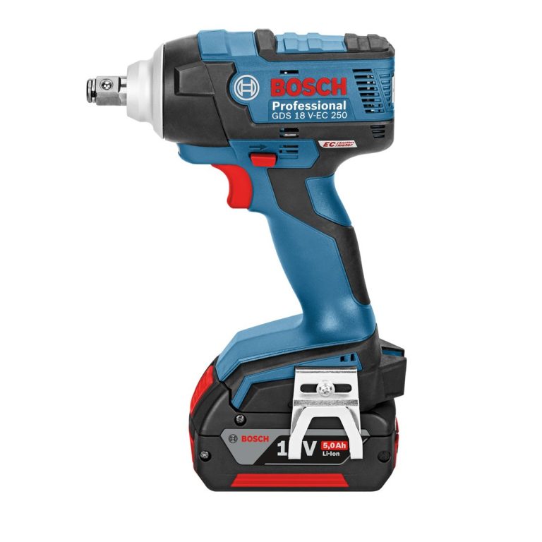 شنيور بوش فك و ربط لقم 1/2 بوصه بطارية 18 موديل BOSCH - GDS 18V-EC 250 2x4,0 Ah, AL 1860 CV, L-BOXX