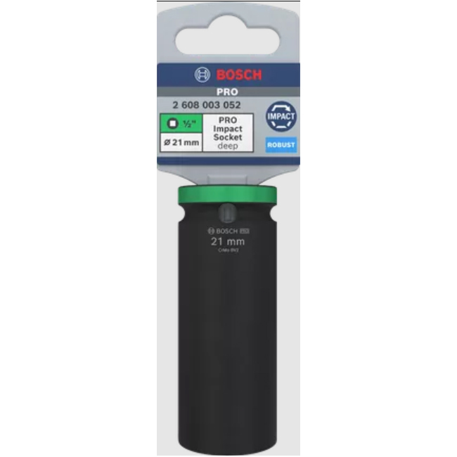 لقمة تصادميه 1/2 بوصه 24 مم BOSCH PRO Impact Socket 1/2" 24mm Standard - عالم العدد | Tools World Trade