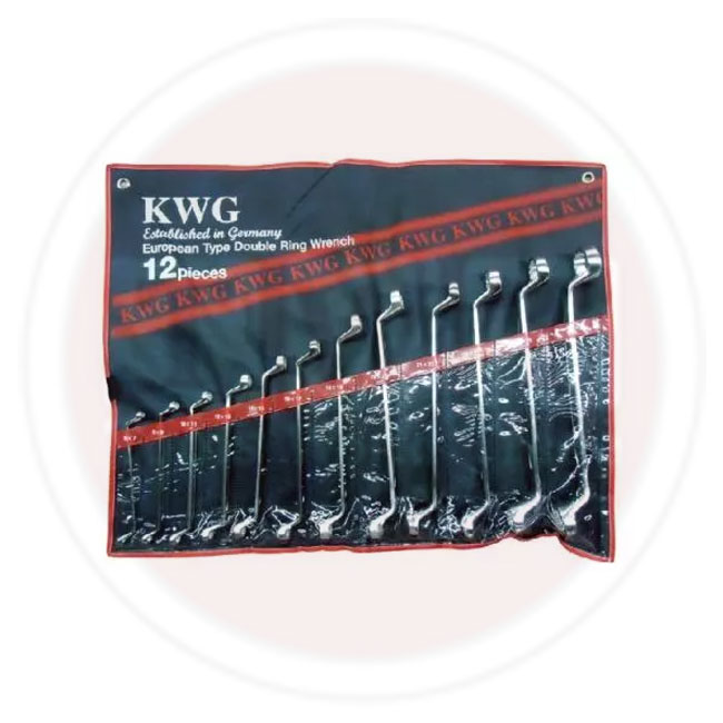 طقم مفتاح مشرشر زاوية 1/4- 1/4-1 8 قطع KWG