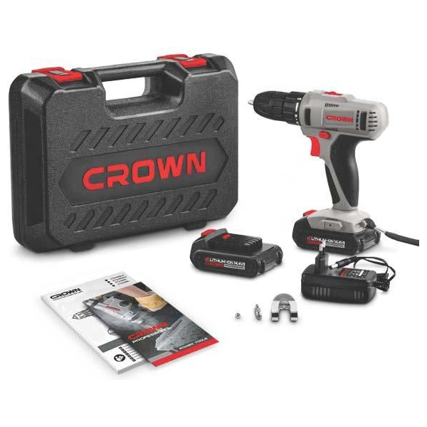 شنيور كراون بطاريه 10مم 1.5 امبير 19 نيوتن 2 بطارية 14.4 فولت ليثيوم ايون موديل CROWN - CT21055L