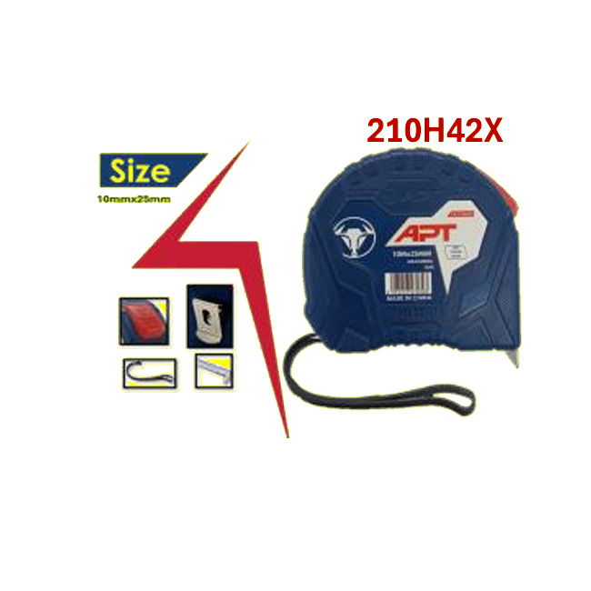 متر قياس 10متر 25مم سلاح أبيض موديل X42H210 ماركة APT - عالم العدد | Tools World Trade