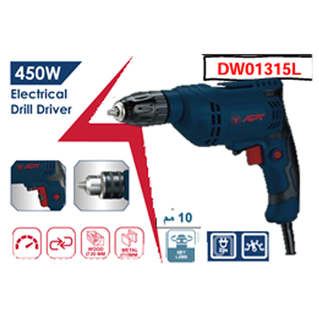 شنيور 10 مم اي بي تي 450 وات يمين و شمال ظرف اتوماتيك موديل APT DW01315L
