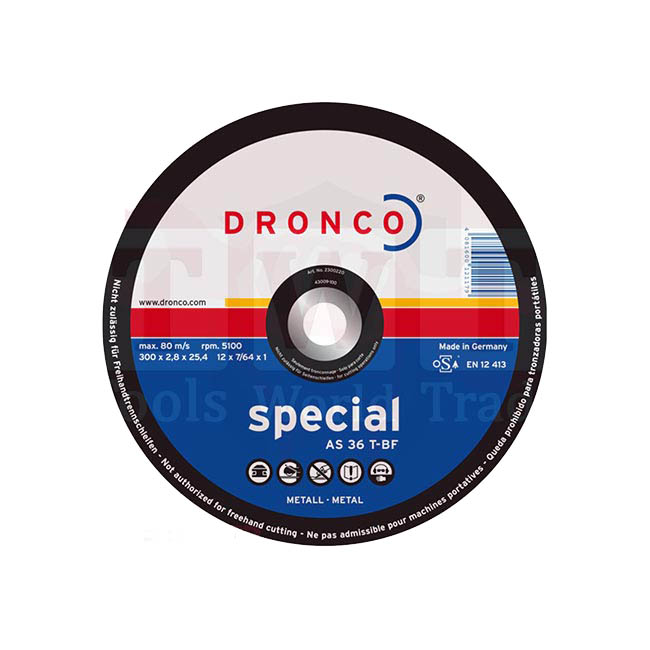 حجر قطعية حـديد ألمانى مقاس 12 بوصه 3.5-25 DRONCO