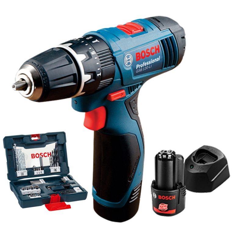 شنيور بوش فك وربط 12 فولت بطارية إضافية طقم 41 قطعة موديل BOSCH - GSB 120