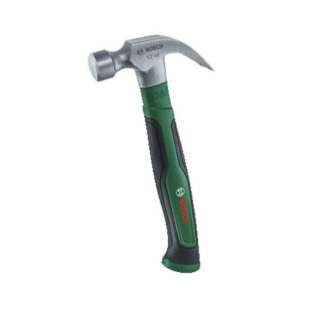 شاكوش بخلاعة 12بوصه برأس مقاوم للصدأ والإهتزاز بوش BOSCH Claw hammer stubby 12oz - عالم العدد | Tools World Trade