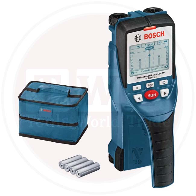 جهاز كشف بوش للمعادن و الاخشاب و الكبلات الحية و المواسير البلاستيك عمق 15 سم مع اشارة BOSCH - D-Tect 150SV PROF