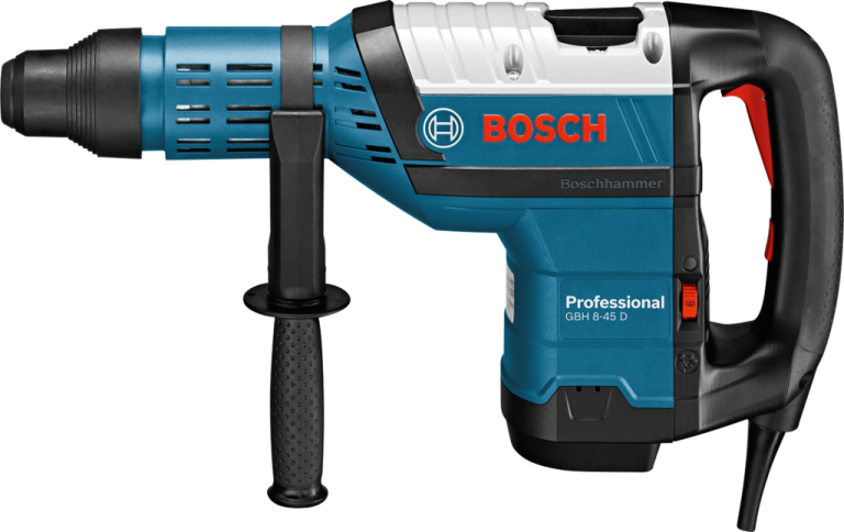 شاكوش بوش 1500 وات تكسير و تخريم 45 مم 8 كجم قوة الطرق 12.5 جول مزود بخاصية DV موديل BOSCH - GBH 8-45