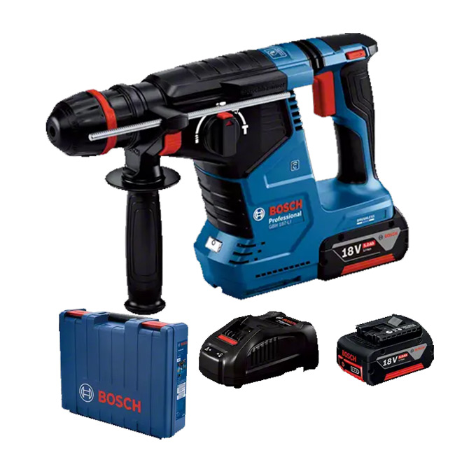 شاكوش بطاريه بوش 18 فولت ليثيوم ايون 5 امبير 2.4 جول (يصل قريبا) BOSCH GBH 187-LI - عالم العدد | Tools World Trade