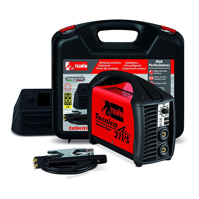 ماكينة انفرتر 180 أمبير شنطة بلاستيك تيلون TELWIN TECNICA211/S-MMA/TIG
