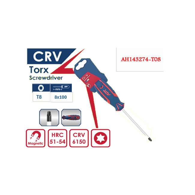 مفك نجمة اي بي تي 2 لون تـى 08×1 APT AH143274 T50 - عالم العدد | Tools World Trade