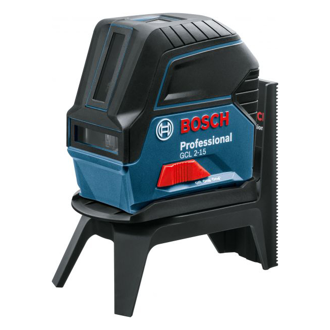 جهاز تحديد 2 مستوى بوش خط أفقي ورأسي حتى 15 متر مع نقطتين ليزر علبة كرتون موديل BOSCH - GCL 2-15 carton
