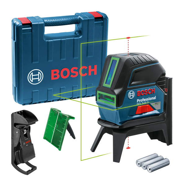 ميزان ليزر بوش 2 مستوى خط أفقي ورأسي 15 متر نقطتين موديل BOSCH - GCL 2-15 G