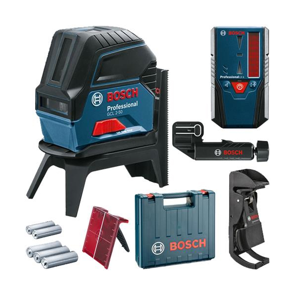 جهاز ليزر بوش 2 خط 50 متر موديل BOSCH - GCL2/50+LR6