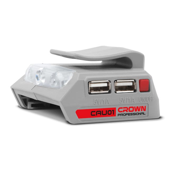 وصله شحن كراون موبايل 2 مخرج + لمبة كشاف CROWN