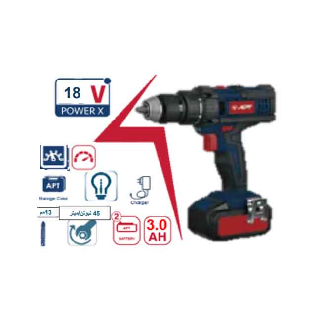 شنيور بطارية اي بي تي 2 بطارية Li 18.0 V/45N.m موديل DW15545