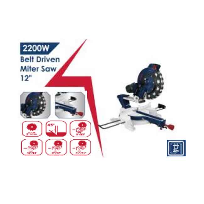 ديسك قطعية تلسكوبي ليزر سير ذوايا 2200وات 12" DW07755