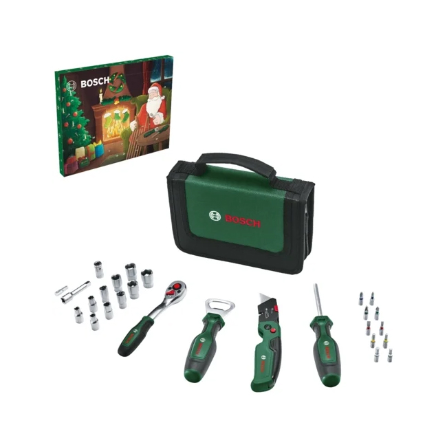 تشكيلة معدات يدوية 28 قطعة بوش (متاح قريبا) BOSCH Christmas calendar - عالم العدد | Tools World Trade