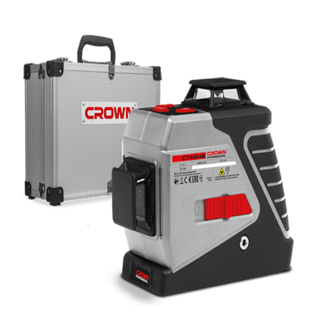 ميزان ليزر كراون 3 خط 360 درجة 30 متر أخضر موديل CROWN - CT44048