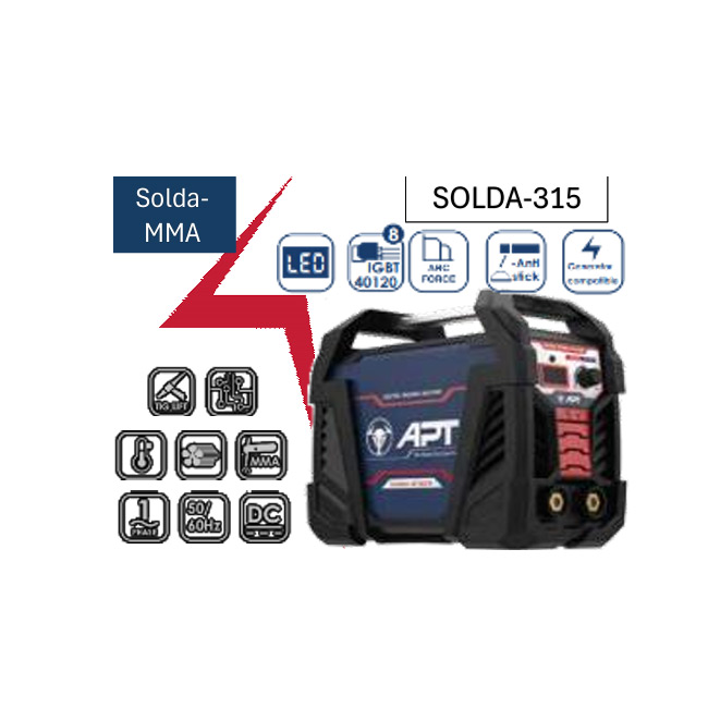 ماكينة لحام اي بي تي إنفيرتور ديجتال شنطه 315 أمبير 3فاز مشتملات SOLDA-315