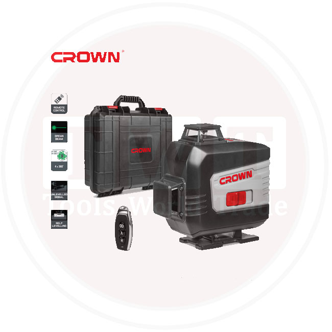 ميزان ليزر 360*4 اخضر 4 عدسات 16 خط CROWN CT44091-R IMC