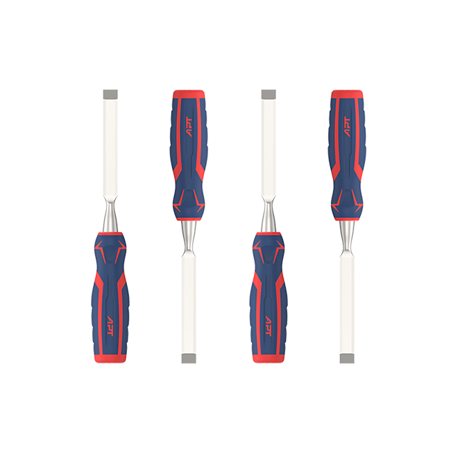 طقم ازميل صلب يد بلاستيك كروم فانديوم اي بي تي 4 قطع APT AH011024-4Pcs - عالم العدد | Tools World Trade
