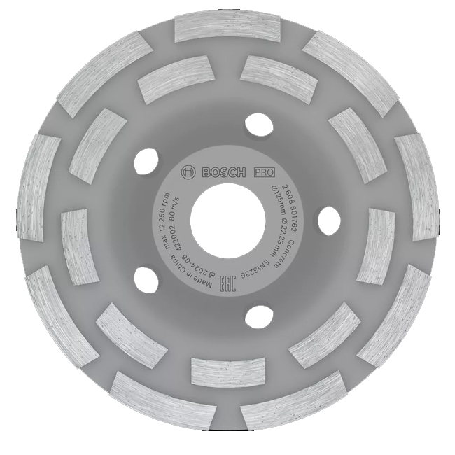 قرص الماظ 4.5 بوصه لتجليخ الخرسانه تربو BOSCH Diamond Cup wheel 115mm Segmented Turbo - عالم العدد | Tools World Trade