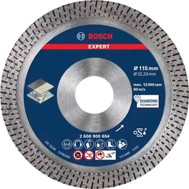 اسطوانة قطعية الماظ للسيراميك 5 بوصة BOSCH EXPERT Diamond Disc for CERAMIC 125X22,23 - عالم العدد | Tools World Trade