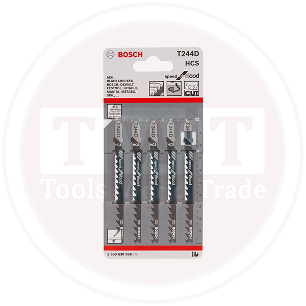 سلاح منشار اركيت للخشب قطعيه دائريه و خشنه 5 قطع BOSCH T244D