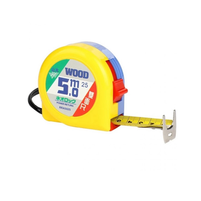 شريط قياس 5 متر تايوانى وود موديل WOOD RRA5025 - عالم العدد | Tools World Trade
