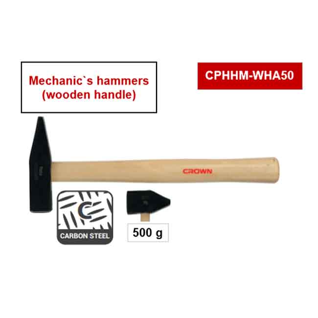 شاكوش بناريج يد خشب كراون 500 جم CROWN CPHHM-WHA50 - عالم العدد | Tools World Trade