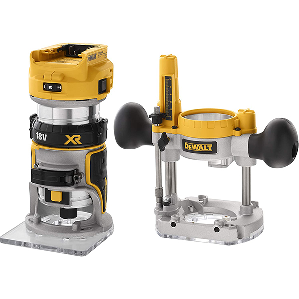 راوتر ديوالت 6-8 مم بدون بطاريه 18 فولت موديل- DEWALT DCW604NT-X