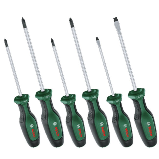 تشكلية مفكات 6 قطع بوش BOSCH Screwdriver Set 6-Piece - عالم العدد | Tools World Trade