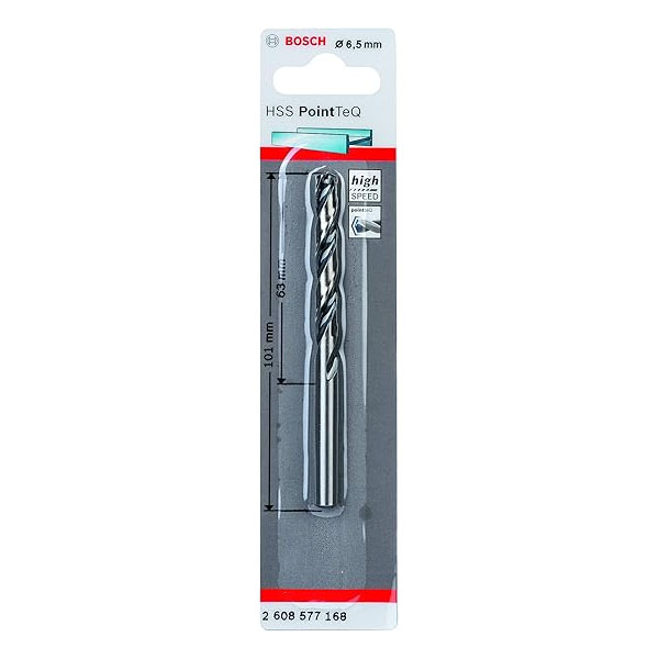 بنطة حدادى قطر6.5مم بوينت تك بوشBOSCH HSS Twist Drill Bit PointTeQ 6.5mm - عالم العدد | Tools World Trade
