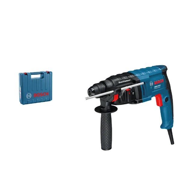شاكوش بوش تكسير وتخريم 650 وات 1.7 جول 4-20 مم 0 – 1300 لفة في الدقيقة BOSCH GBH 2-20 D Professional - عالم العدد | Tools World Trade