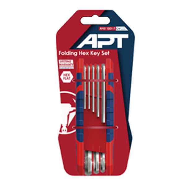 طـقـم ألـن مـسـدس مطوة طويل 7 قطع من 2 الى 8 مم APT ( CR-V )