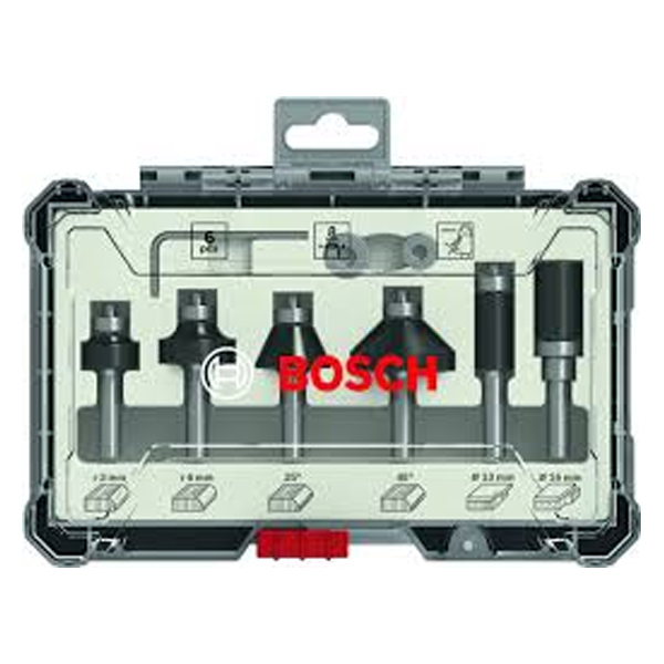 بنطة راوتر للتجاويف المستقيمه قطر 8 مم - اجمالى الطول BOSCH 6x48