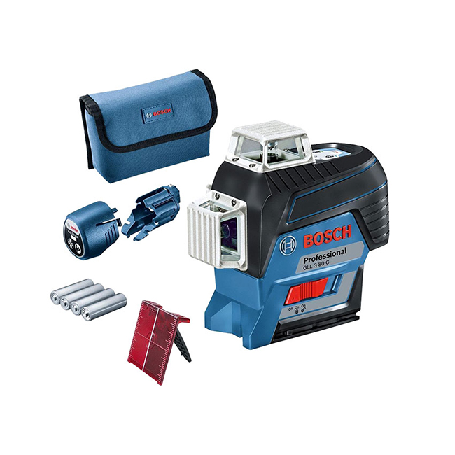 ميزان ليزر بوش 80 متر 3 مستويات صيني BOSCH - GLL 3-80 C Carton