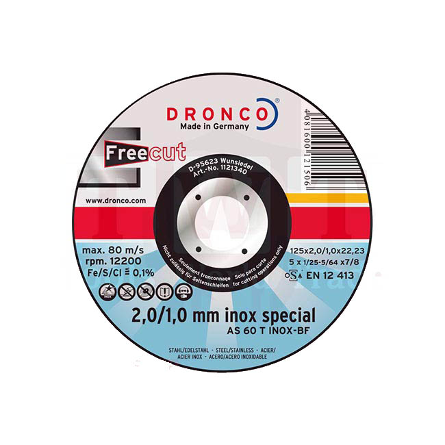 حجر قطعية إنوكس هيفى ديوتى ألمانى مقاس 9 بوصه 1.9-22 DRONCO