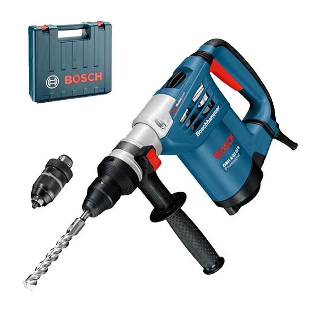 شاكوش بوش تخريم و تكسير 900 وات 32 مم الكتروني ألماني BOSCH - GBH 4-32 DFR