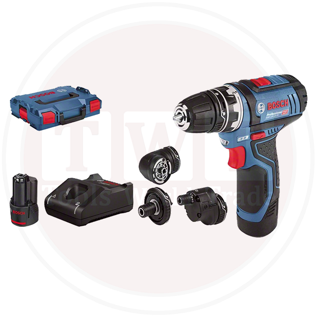 شنيور بوش بطارية ليثيوم موديل BOSCH - GSR 12V-15 FC, 2x 2.0 Ah, Carry Case, 4x Chuck Heads (غير متوفر)