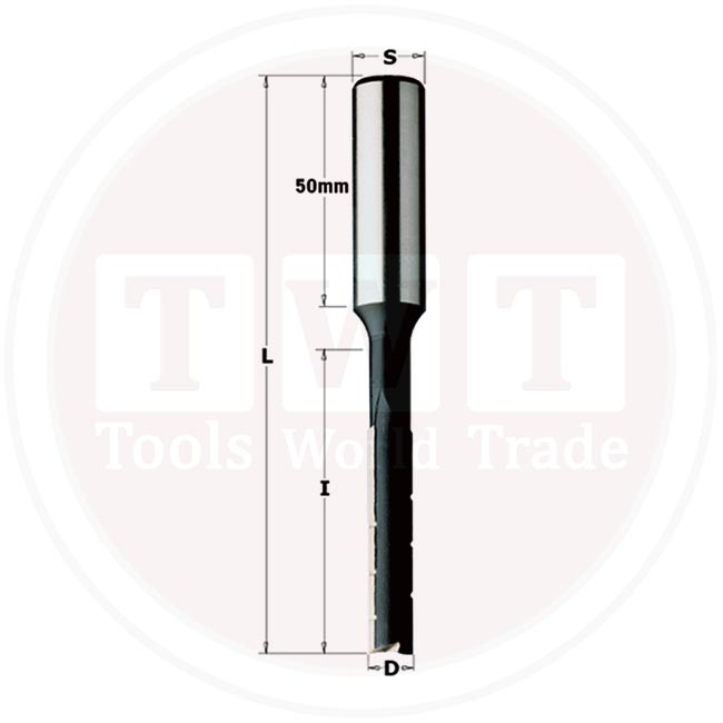 CMT 102.060.31 Mortising Bit W/Chip Br. SP Z2 D=6x50x105 RH
