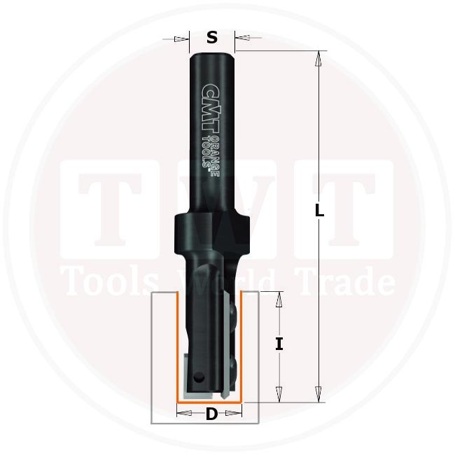 Straight bit wknives Z1+1S=20x49.5 RH CMT