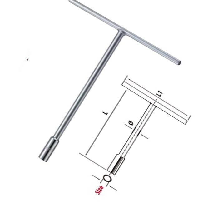 مفتاح لقمه ثابته يد حرف T مقاس 17مم KWG